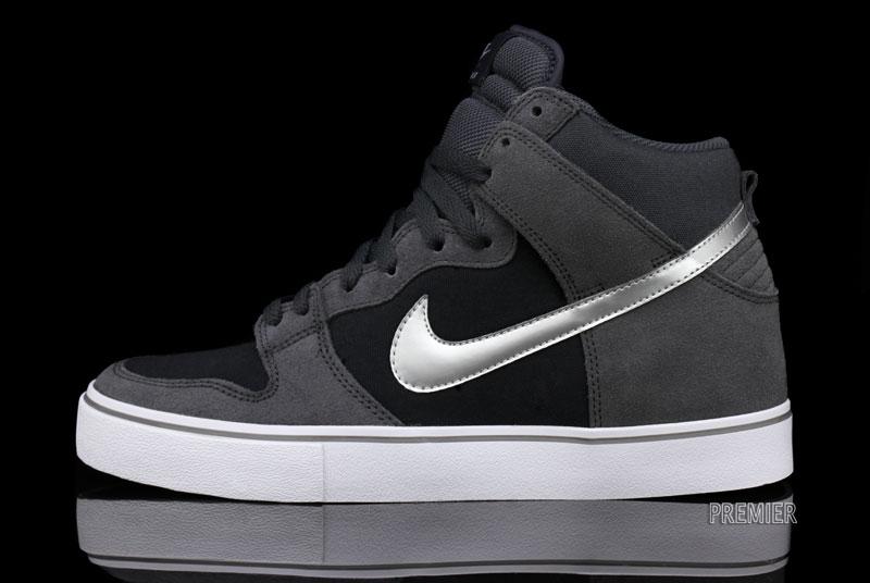 Nike Dunk High Lr Anthracite Black Metallic Silver 1