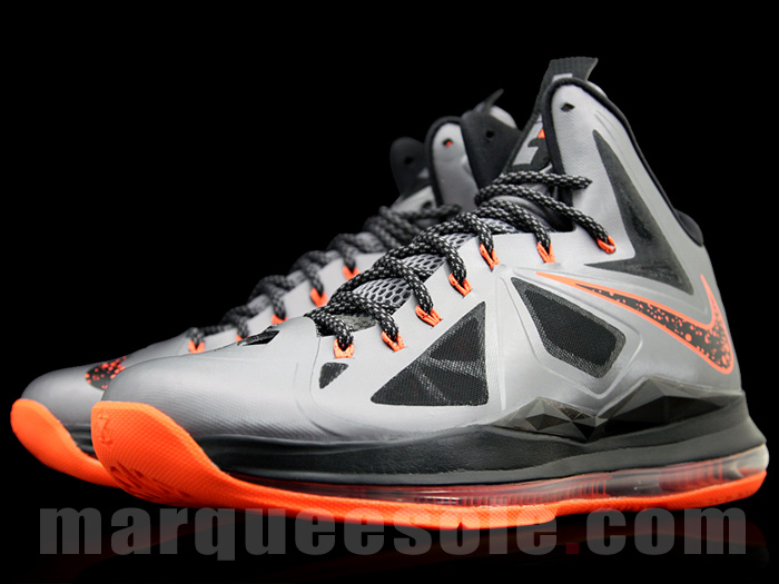 Nike Lebron X Silver Orange 01