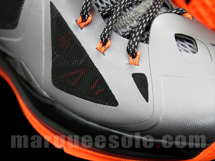 Nike Lebron X Silver Orange 10