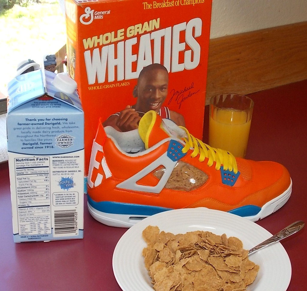 Air Jordan Iv Wheaties Customs By Emmanuel Labor 3