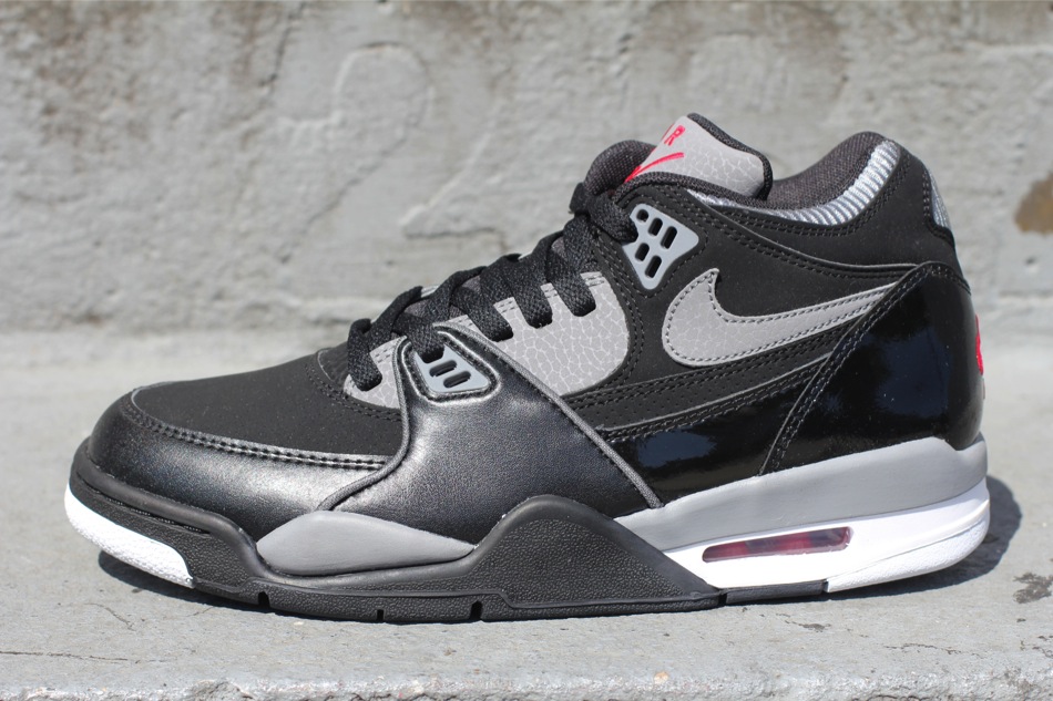 Nike Air Flight 89 Black Sport Red Cool Grey 1