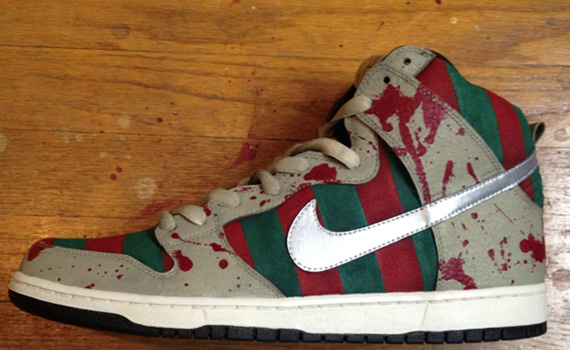 Nike Dunk High Freddy Krueger Customs 3