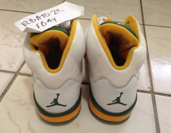 Air Jordan V Ray Allen Sonics Home Set Ebay 3