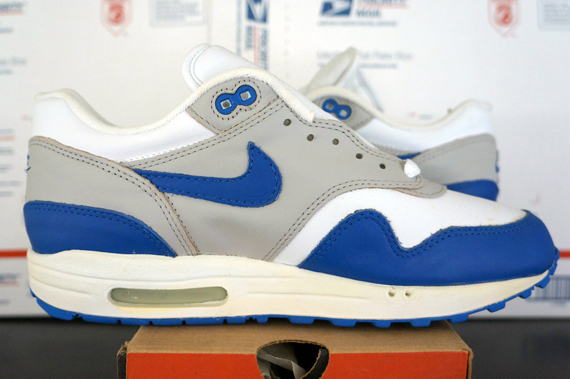 Nike Air Max 1 Leather Sc White Royal Blue Light Zen Grey 5