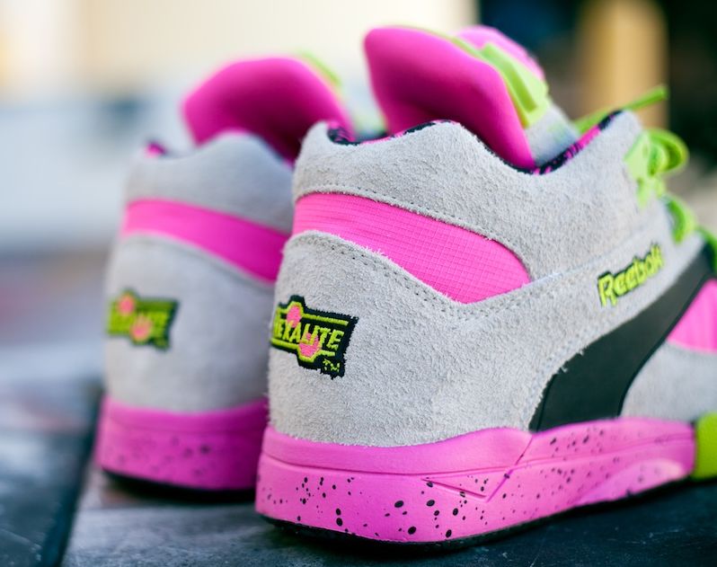 Reebok Court Victory Pump Grey Pink Green 03