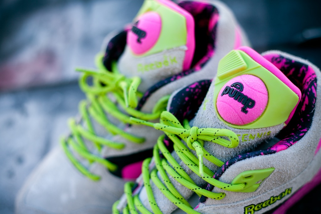 Reebok Court Victory Pump Grey Pink Green 06