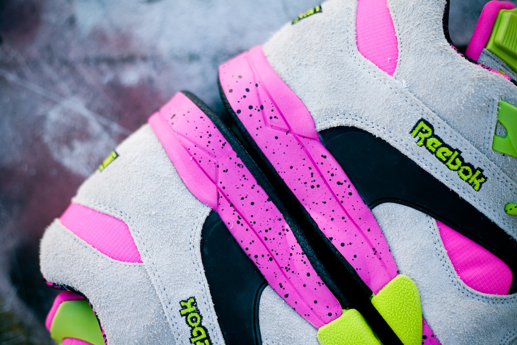Reebok Court Victory Pump Grey Pink Green 08