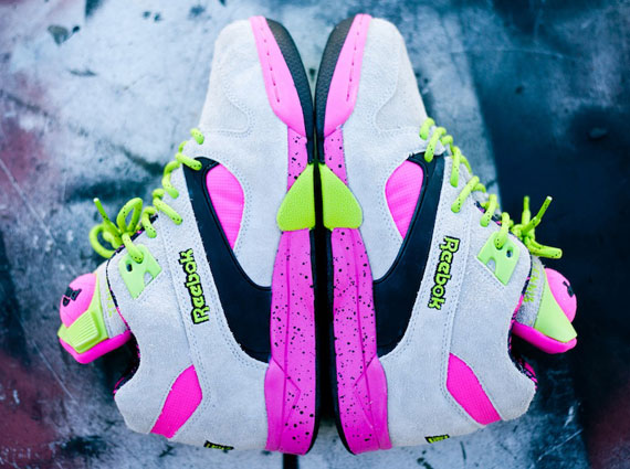Reebok Court Victory Pump  – Grey – Pink – Green