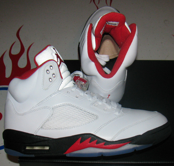 White Red Black Air Jordan 5 5