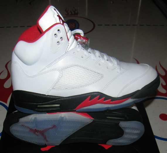 White Red Black Air Jordan 5 6
