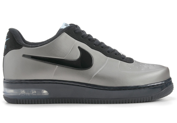 Nike Air Force 1 Foamposite Pro Low Qs Flat Pewter Black Worn Blue