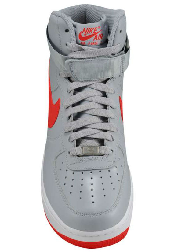 Nike Air Force 1 High Wolf Grey Hyper Red 4