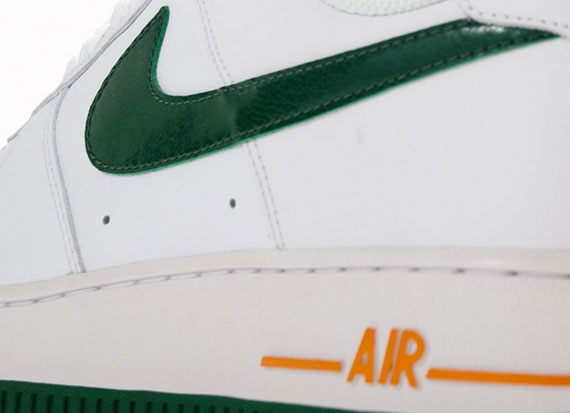 Nike Air Force 1 Low - White - Gorge Green - Orange