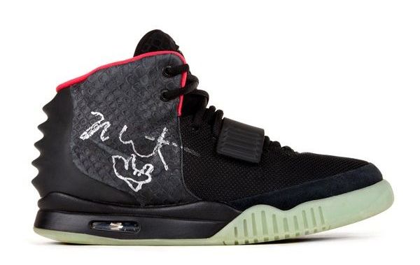 Nike Air Yeezy 2 Autographed Kanye West Worn Charity Pair 01