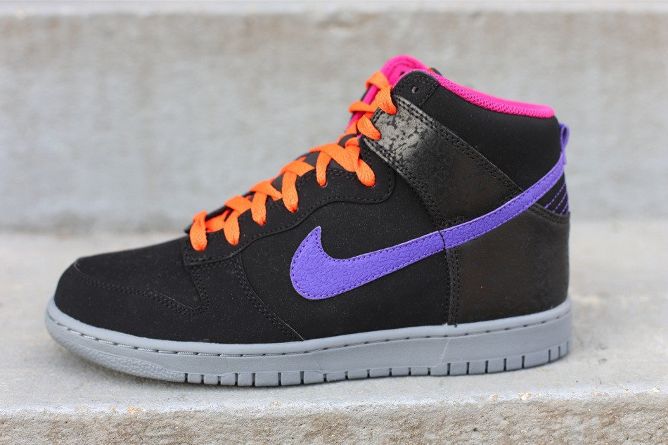 Nike Dunk High Black Court Purple Electric Orange 1