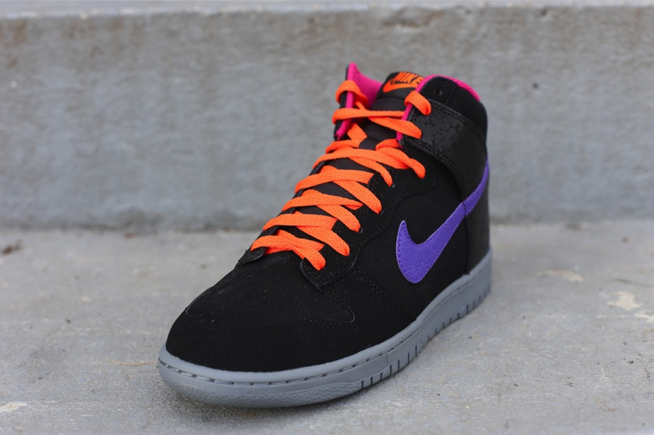 Nike Dunk High Black Court Purple Electric Orange 2