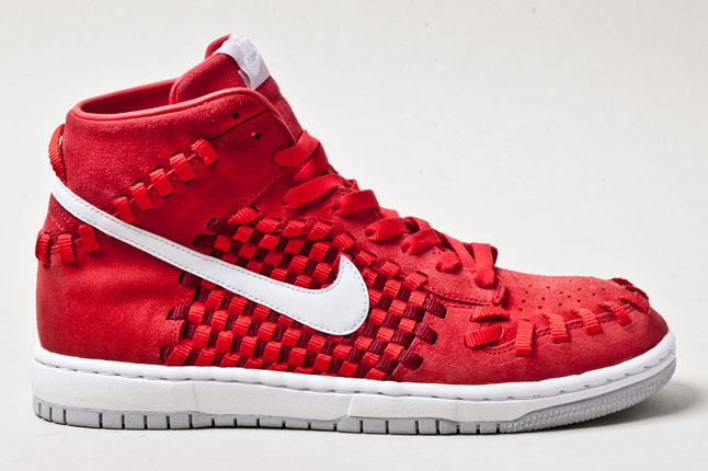 Nike Dunk High Woven Red 1