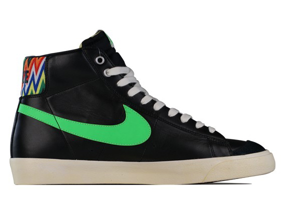 Nike Blazer Mid Black Green Zig Zag Print 1