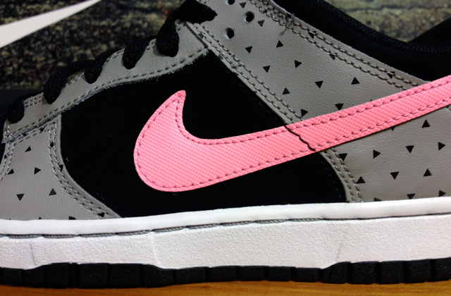 Nike Wmns Dunk Low Triangle Grey Black Pink 3