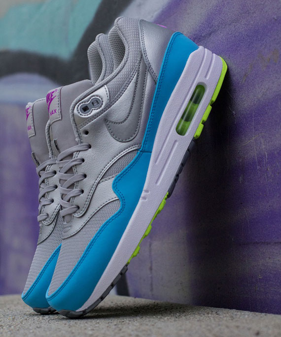 Nike Air Max 1 Fb Metallic Silver Current Blue 5