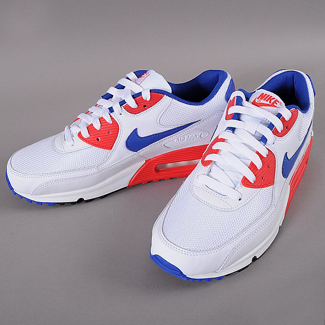 Nike Air Max 90 Essential White Hyper Red Hyper Blue 3