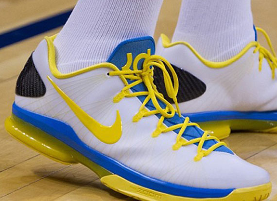 Nike KD V Elite PE – White – Blue – Yellow