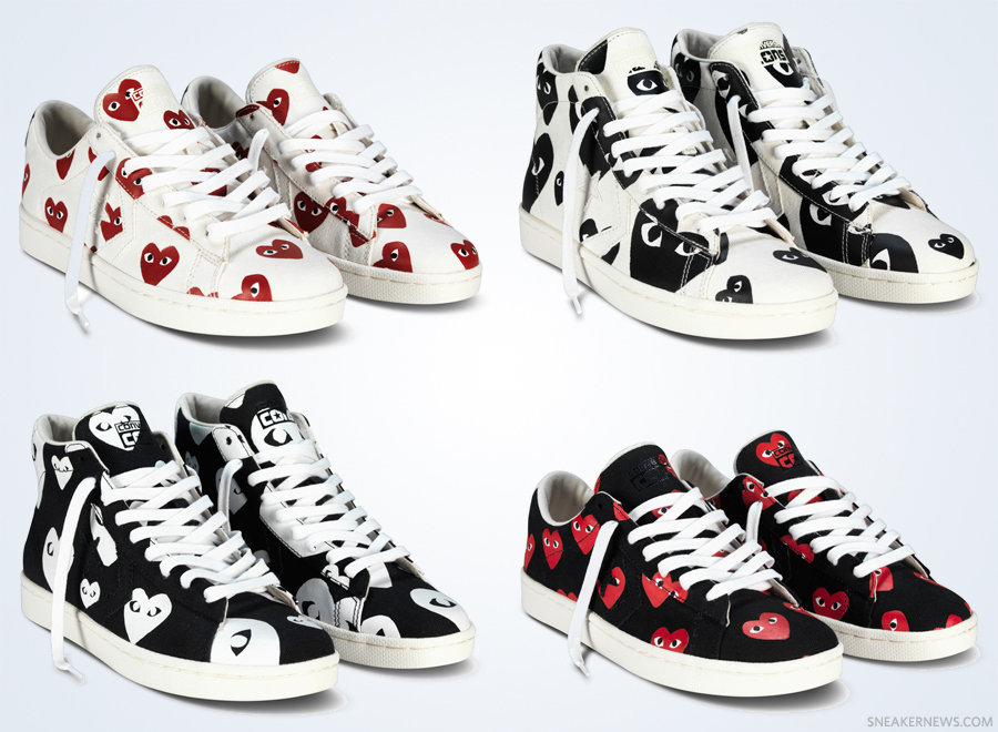 Comme des Garçons PLAY x Converse Pro Leather Collection