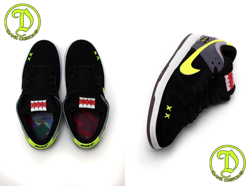 Nike Sb Dunk Low Original Fake Tribute Kaws Customs 12