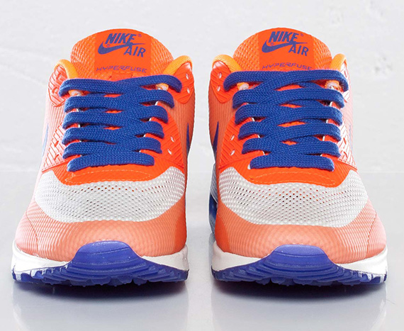 Nike Wmns Air Max 90 Hyperfuse Sail Hyper Blue Bright Citrus Total Crimson 1