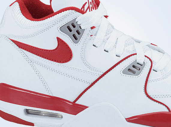 Nike Air Flight ’89 – White – Varsity Red – Wolf Grey