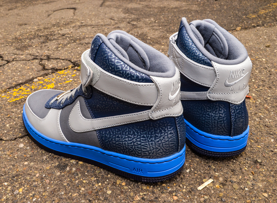 Nike Air Force 1 Downtown High - Cool Grey - Blue