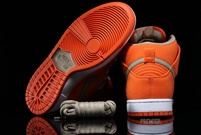 Nike Sb Dunk High Urban Orange White Bamboo 2
