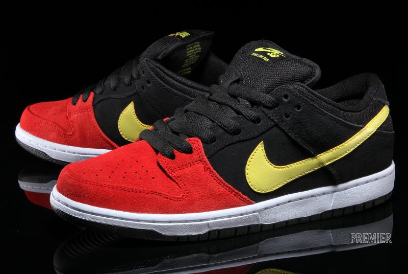 Nike Sb Dunk Low Black University Red Sonic Yellow 02