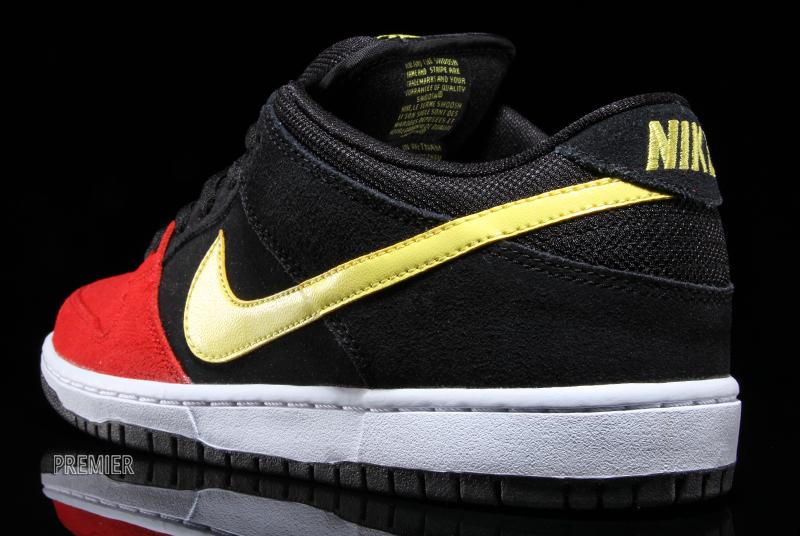 Nike Sb Dunk Low Black University Red Sonic Yellow 03