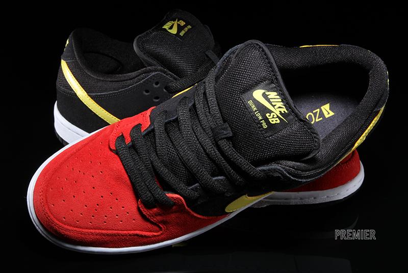 Nike Sb Dunk Low Black University Red Sonic Yellow 04