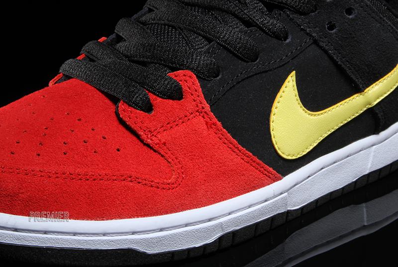 Nike Sb Dunk Low Black University Red Sonic Yellow 06
