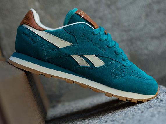 Reebok Cl Leather Suede Teal Gum 12