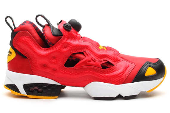 Reebok Insta Pump Fury Red Yellow Black Checker 1