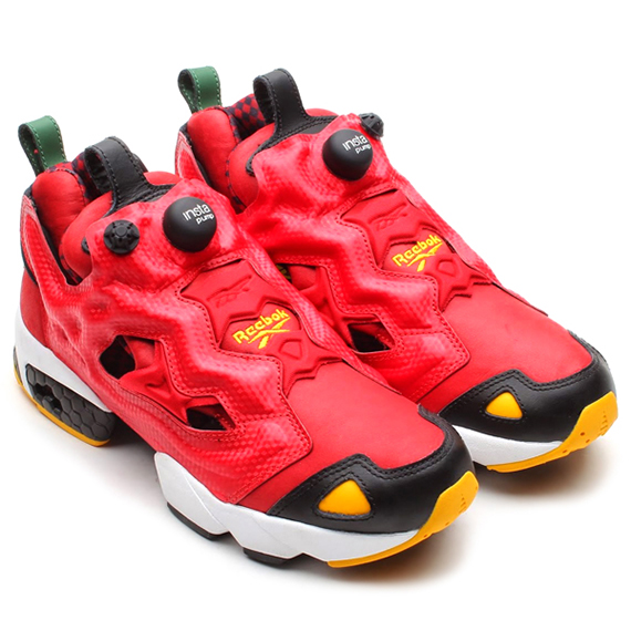 Reebok Insta Pump Fury Red Yellow Black Checker 2