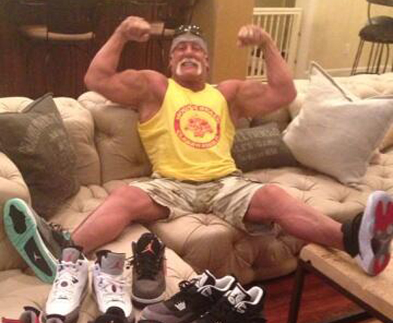 Hulk Hogan Flexes His Air Jordans