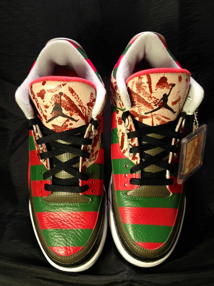 Air Jordan Iii Freddy Krueger Customs 02