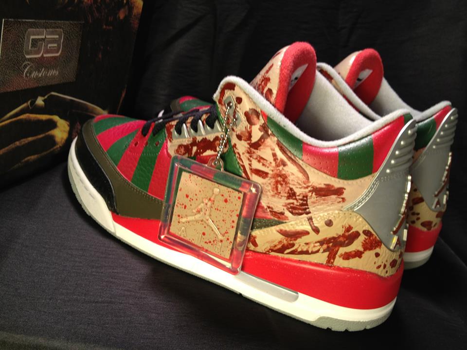 Air Jordan Iii Freddy Krueger Customs 05