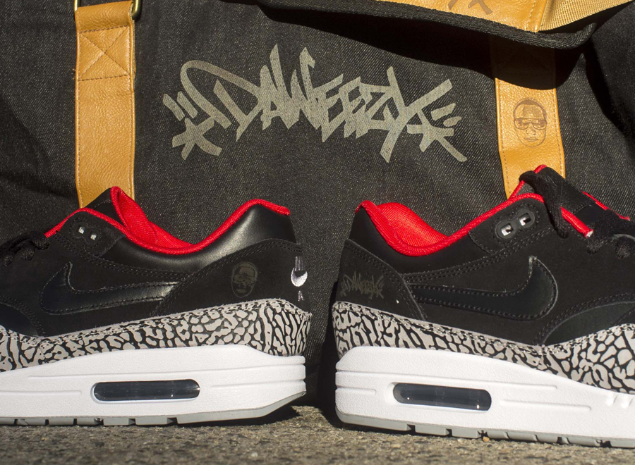 Nike Air Max 1 “Black Cement Laser” Customs by Absolelute
