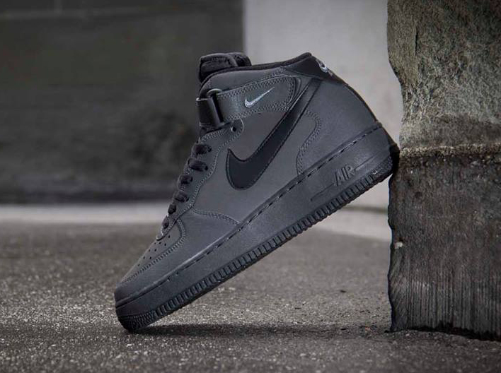 Nike Air Force 1 Mid Dark Charcoal Black 2