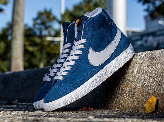 Nike Blazer Mid Gs Vntg Brave Blue Laser Orange 1