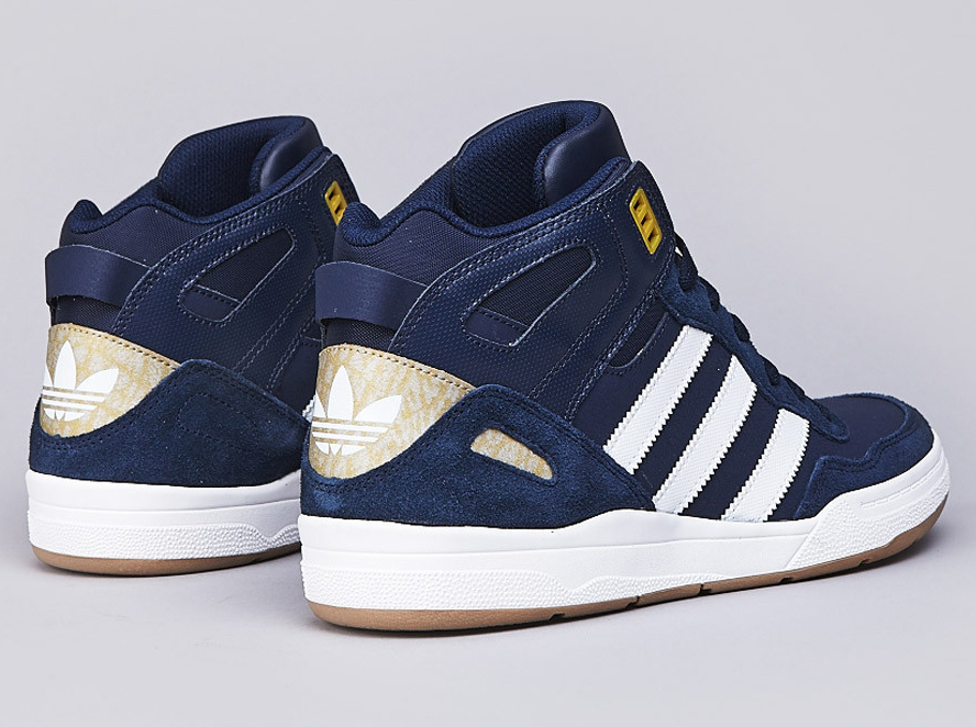 Adidas Artillery As Mid Collegiate Navy Running White Metallic Gold 4
