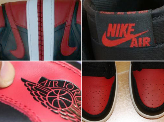 Air Jordan 1 Retro High OG "Bred" - Real vs. Fake Comparison