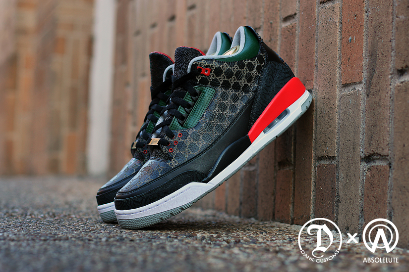 Air Jordan Iii Gucci Customs Dank 06