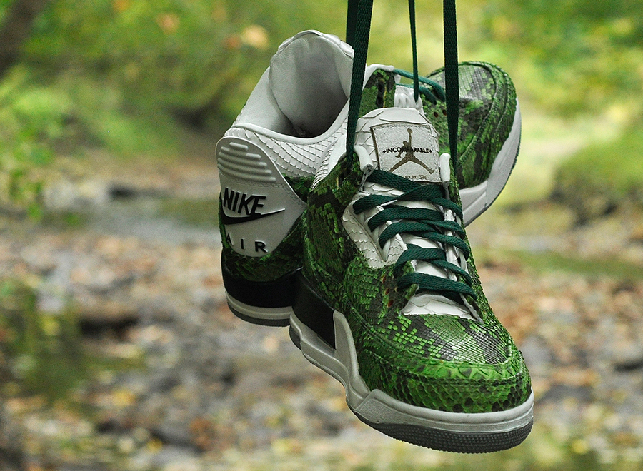 Air Jordan 3 “Green Python” by JBF Customs