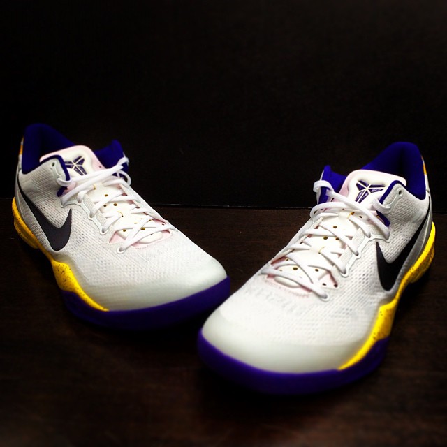 Nike Kobe 8 White Purple Yellow 2
